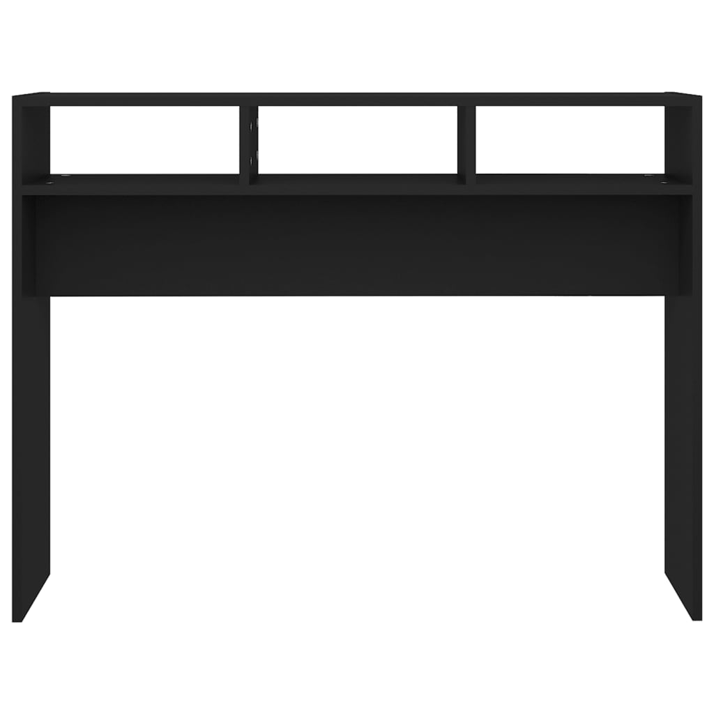 Sidobord svart 105x30x80 cm konstruerat trä