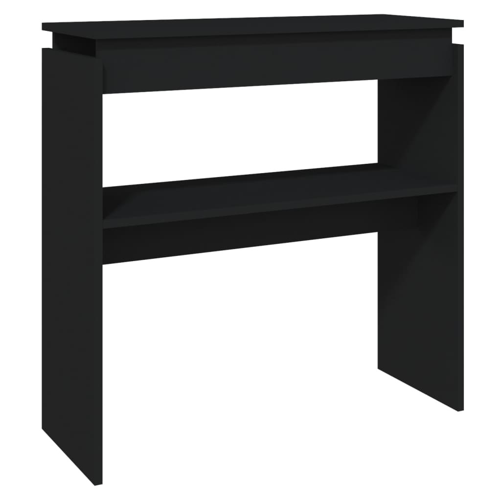 Sidobord svart 80x30x80 cm konstruerat trä