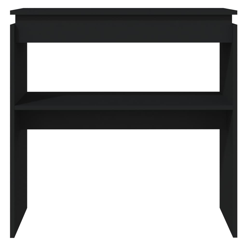 Sidobord svart 80x30x80 cm konstruerat trä