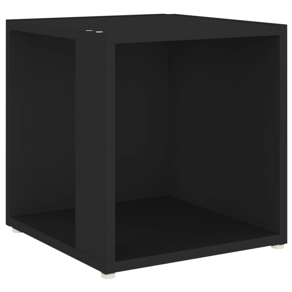 Sidobord svart 33x33x34,5 cm konstruerat trä