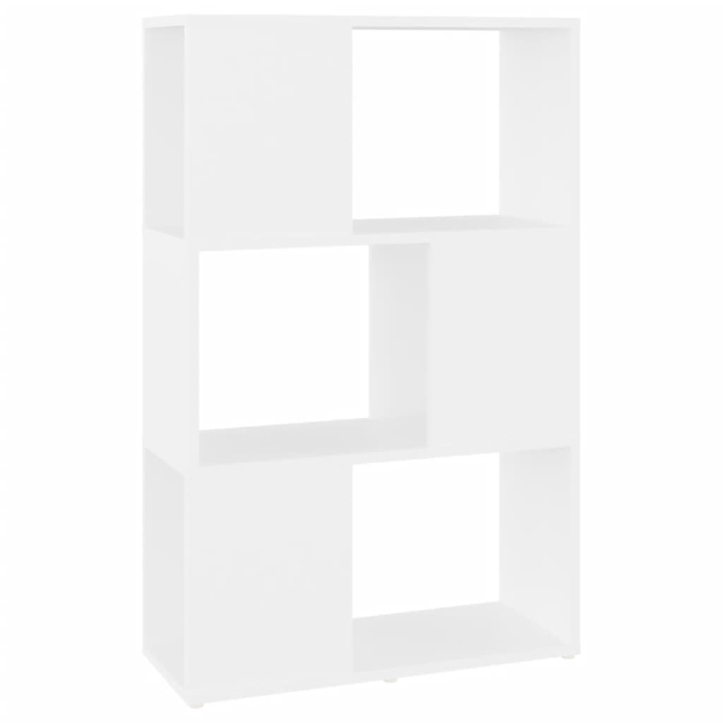 Bokhylla/Rumsavdelare vit 60x24x94 cm konstruerat trä
