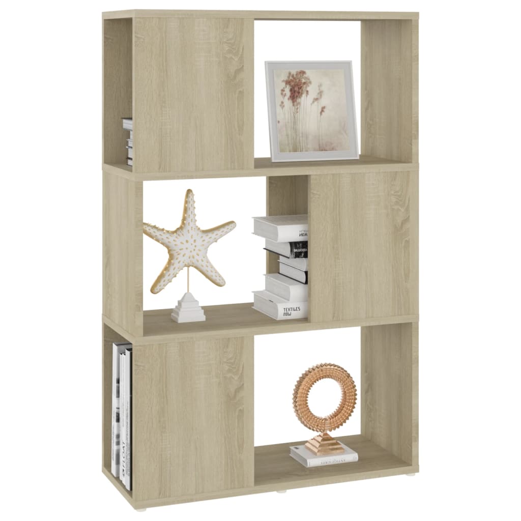 Bokhylla/Rumsavdelare sonoma-ek 60x24x94 cm konstruerat trä