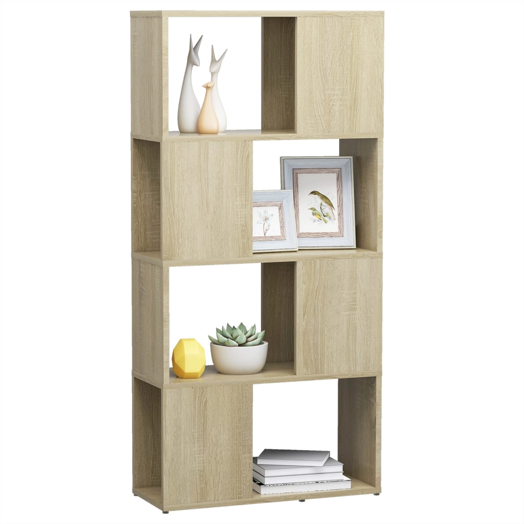 Bokhylla/Rumsavdelare sonoma-ek 60x24x124,5 cm konstruerat trä