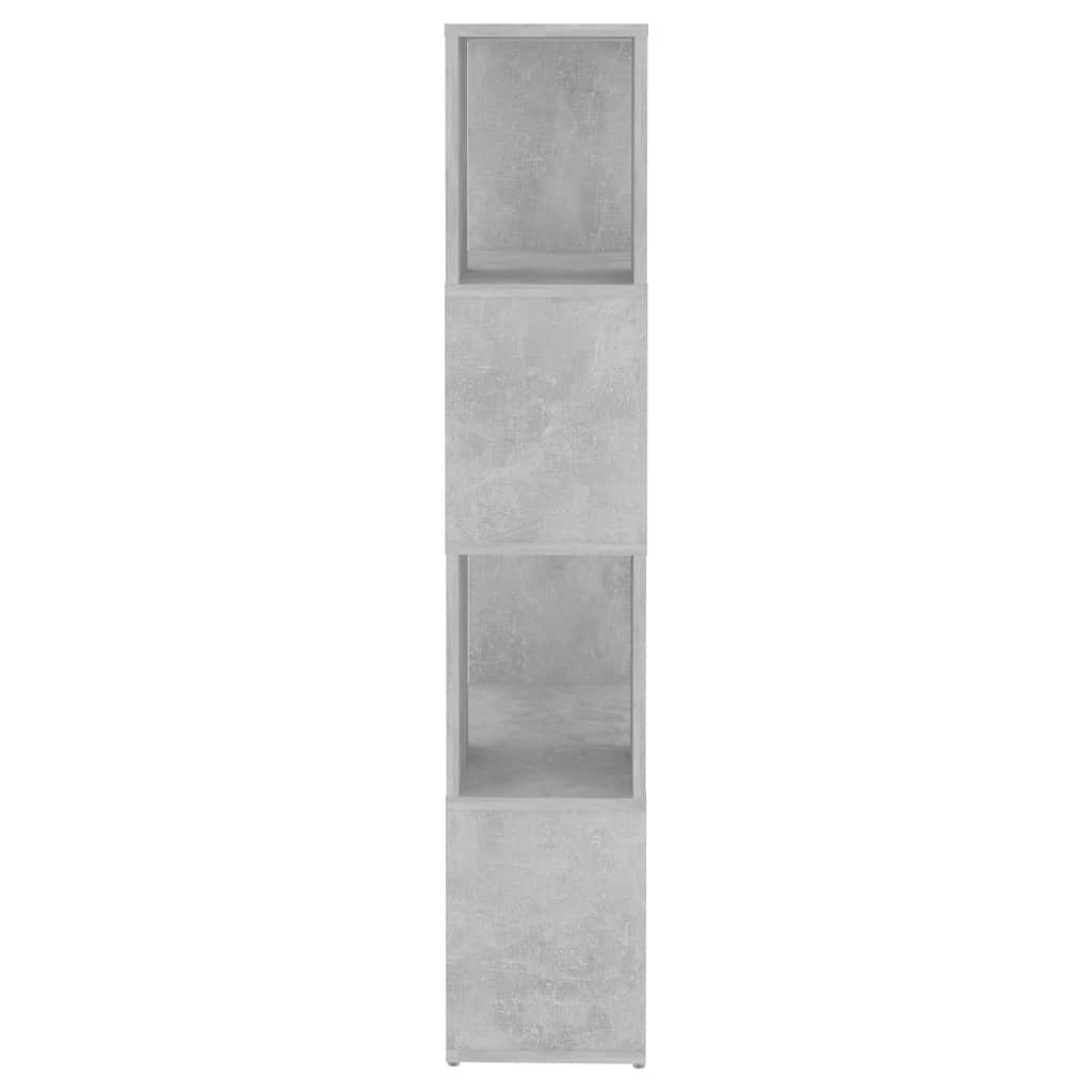 Bokhylla Rumsavdelare betonggrå 60x24x124,5 cm