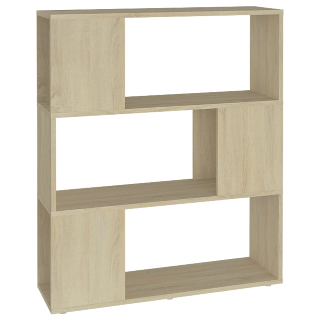 Bokhylla/Rumsavdelare sonoma-ek 80x24x94 cm konstruerat trä