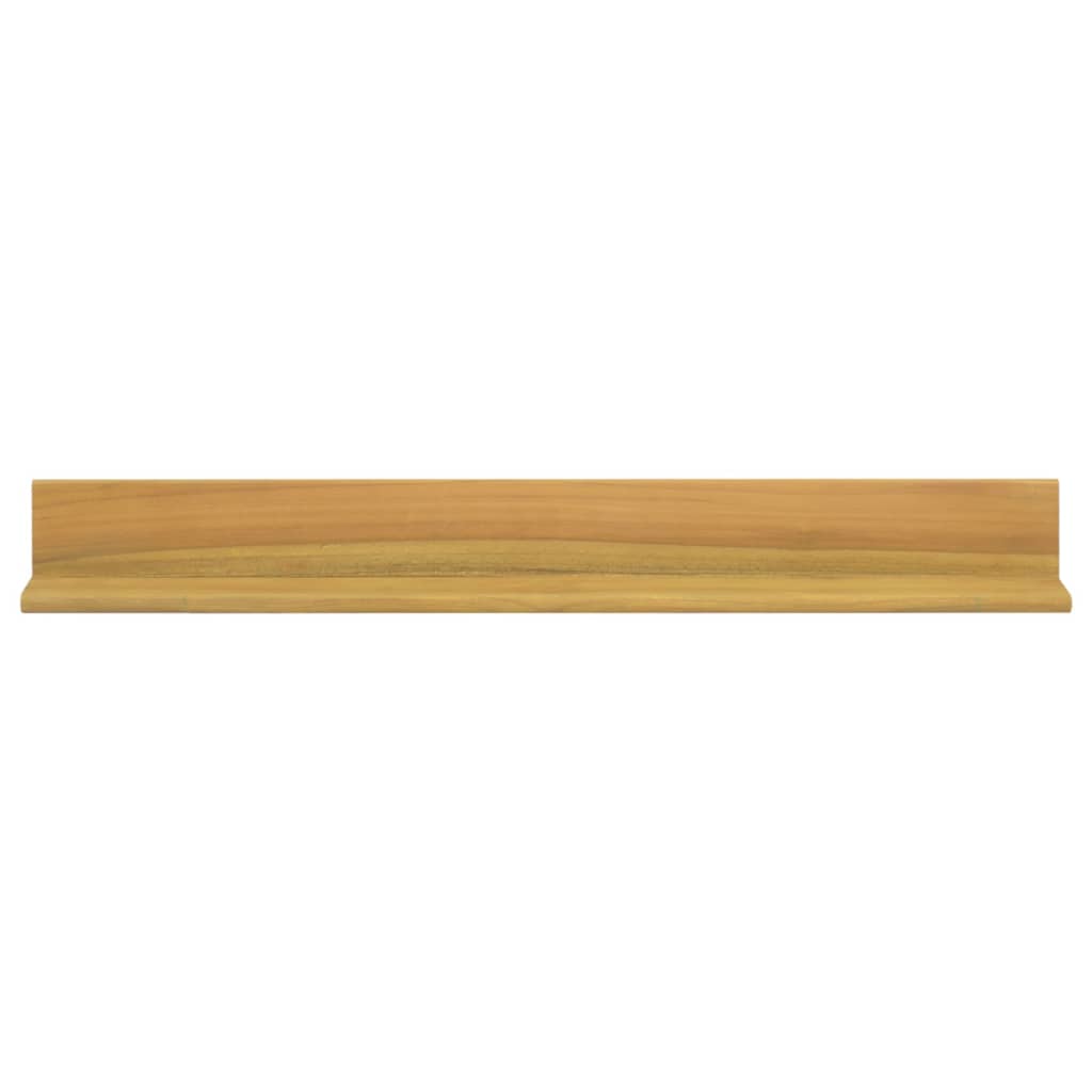 Vägghyllor 2 st 90x10x10 cm massivt teakträ