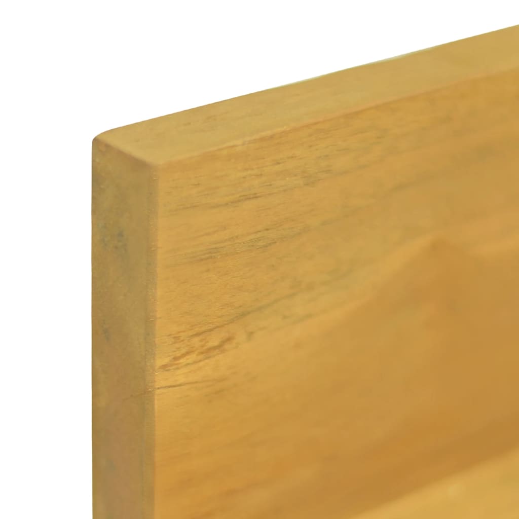 Vägghyllor 2 st 90x10x10 cm massivt teakträ