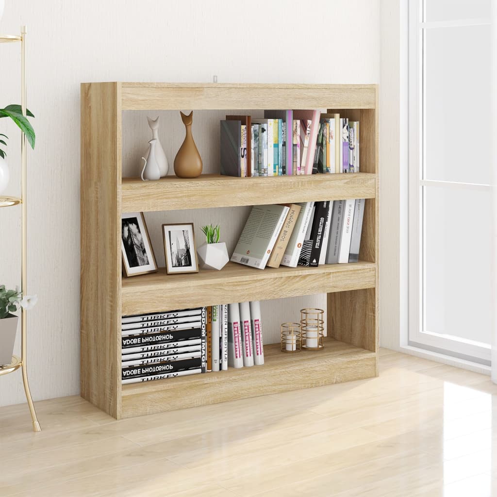 Bokhylla/Rumsavdelare sonoma-ek 100x30x103 cm