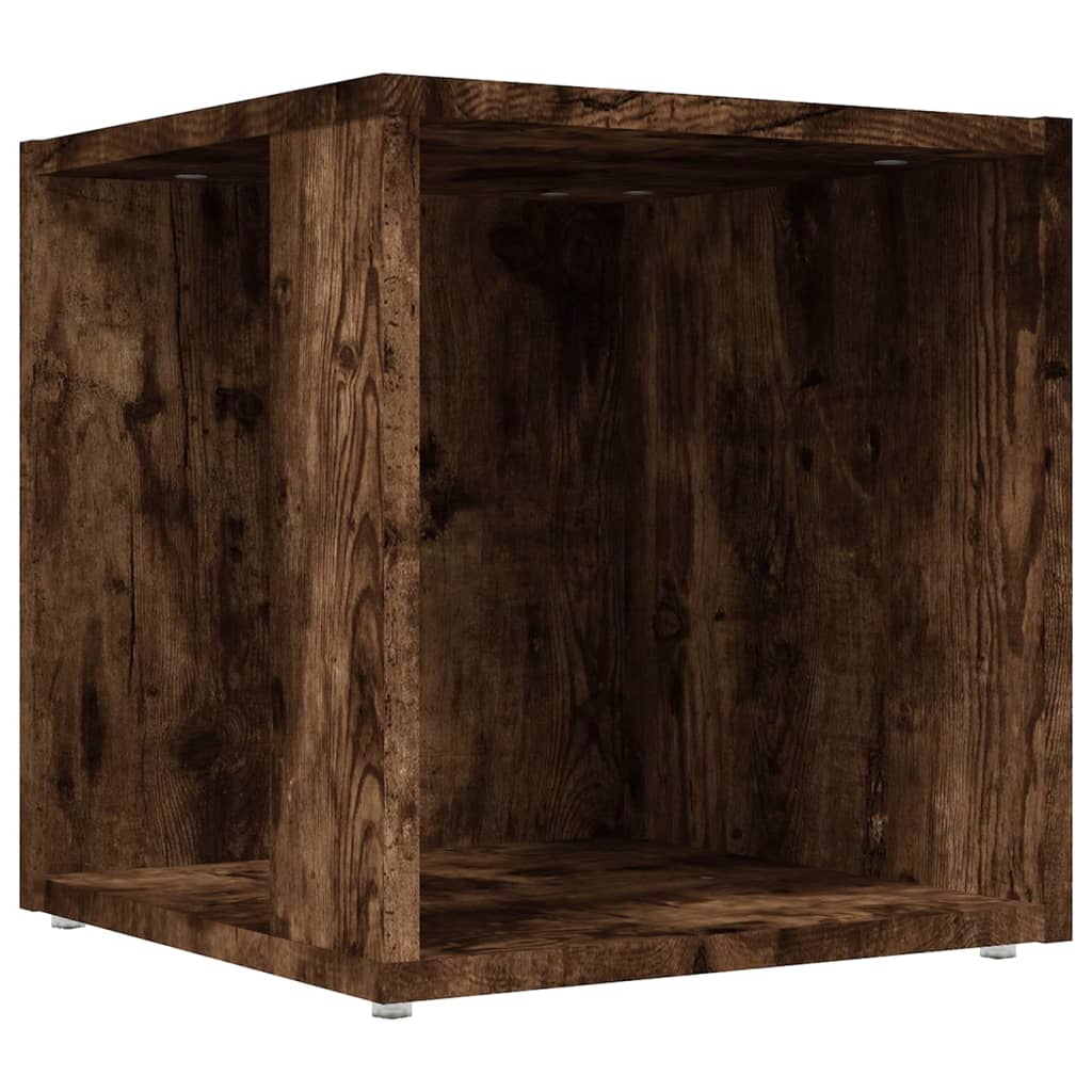 Sidobord rökfärgad ek 33x33x34,5 cm konstruerat trä