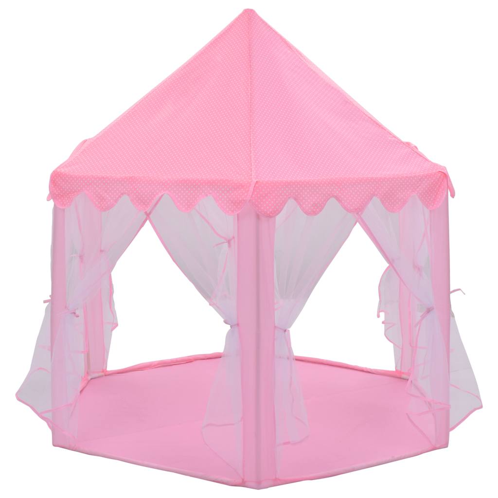 Prinsesstält med 250 bollar rosa 133x140 cm