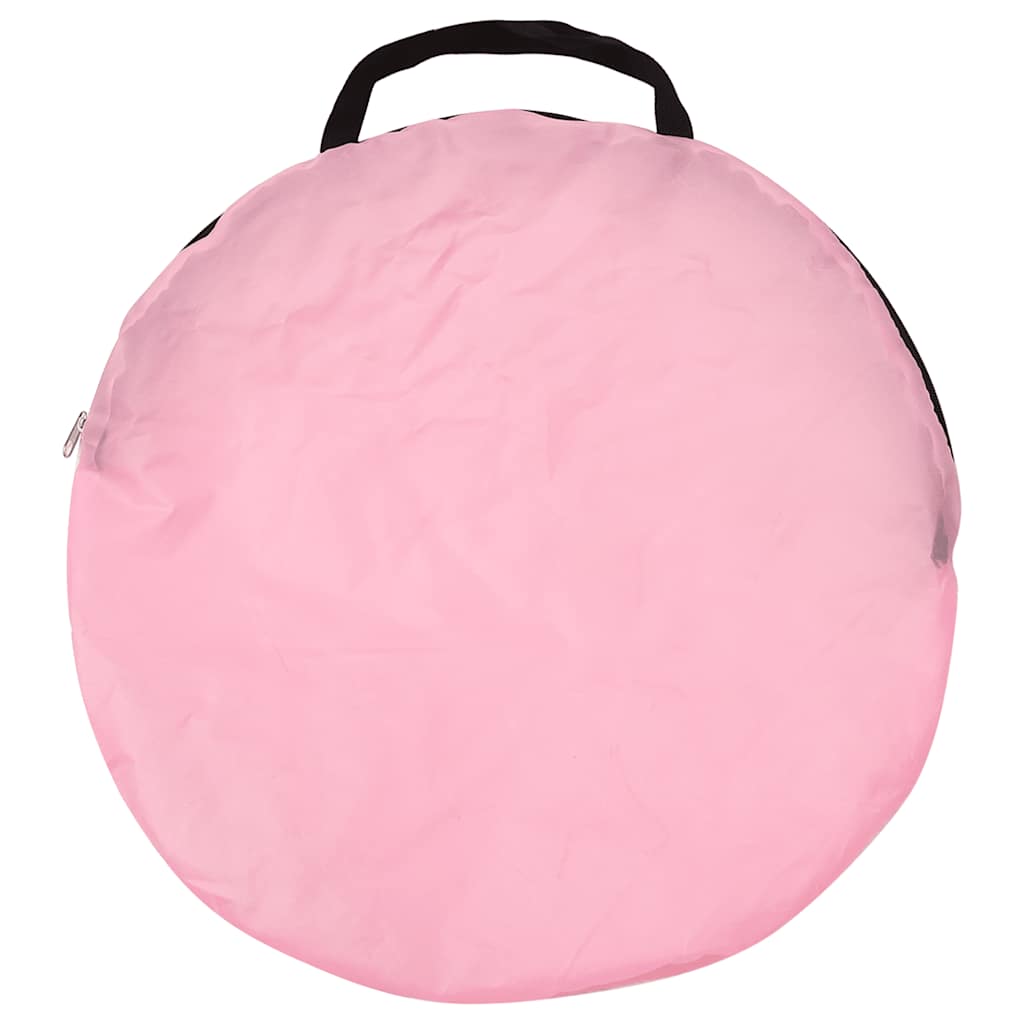 Lektält med 250 bollar rosa 100x100x127 cm