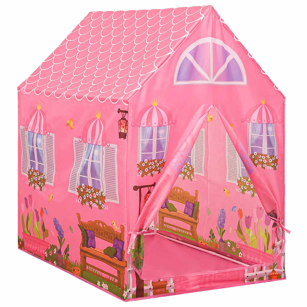 Lektält med 250 bollar Rosa 69x94x104 cm