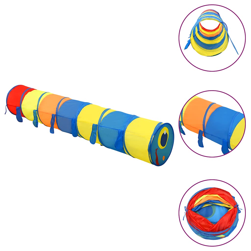 Lektunnel med 250 bollar flerfärgad 245 cm polyester