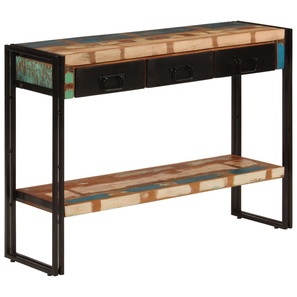 Konsolbord 110x30x76 cm massivt återvunnet trä