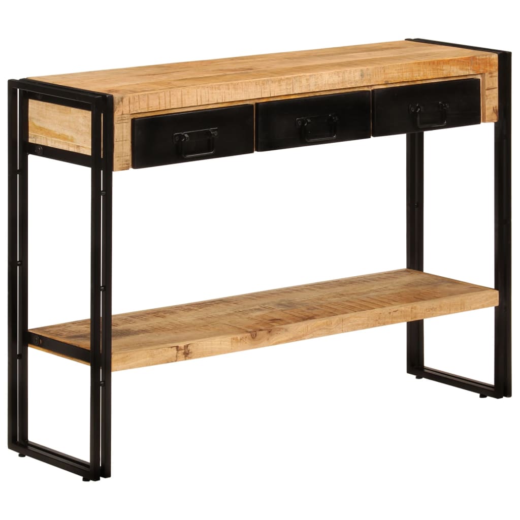 Konsolbord 110x30x76 cm massivt mangoträ