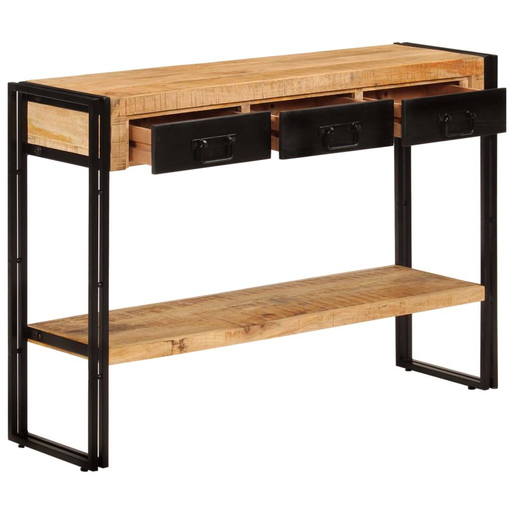 Konsolbord 110x30x76 cm massivt mangoträ