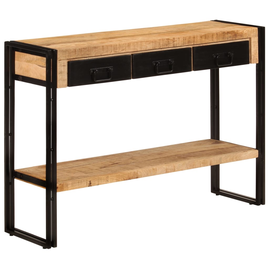 Konsolbord 110x30x76 cm massivt mangoträ
