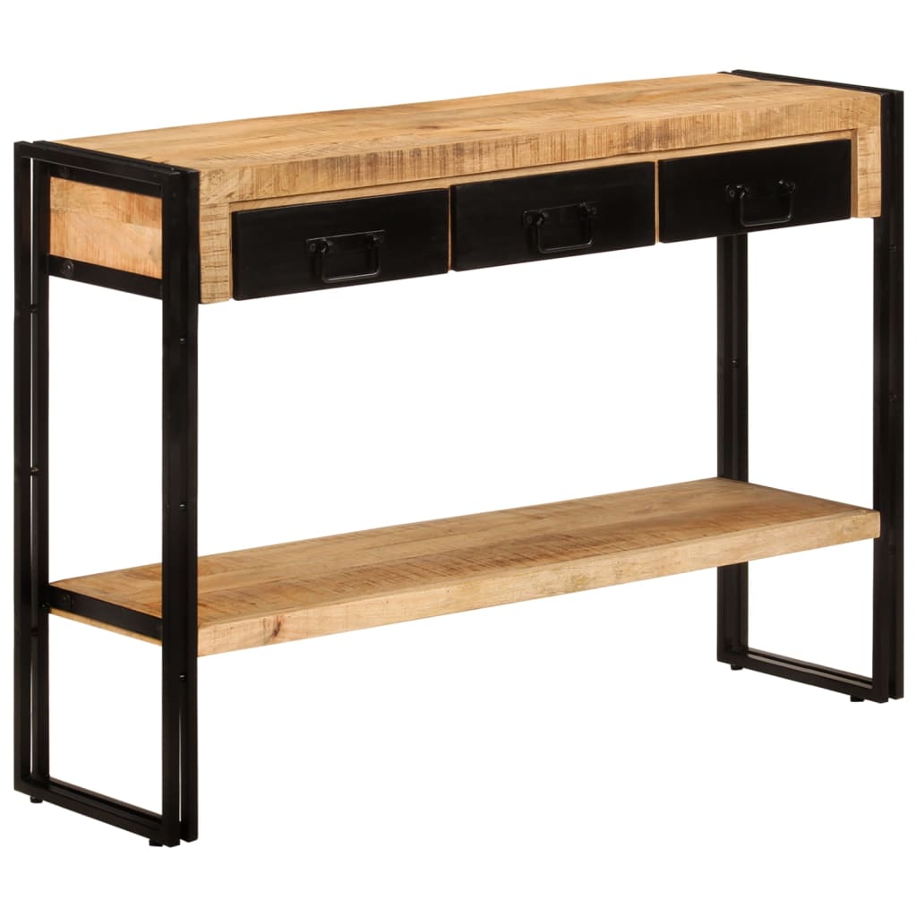 Konsolbord 110x30x76 cm massivt mangoträ
