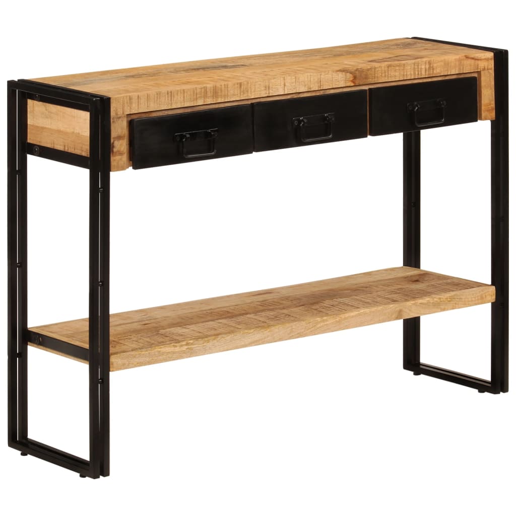 Konsolbord 110x30x76 cm massivt mangoträ