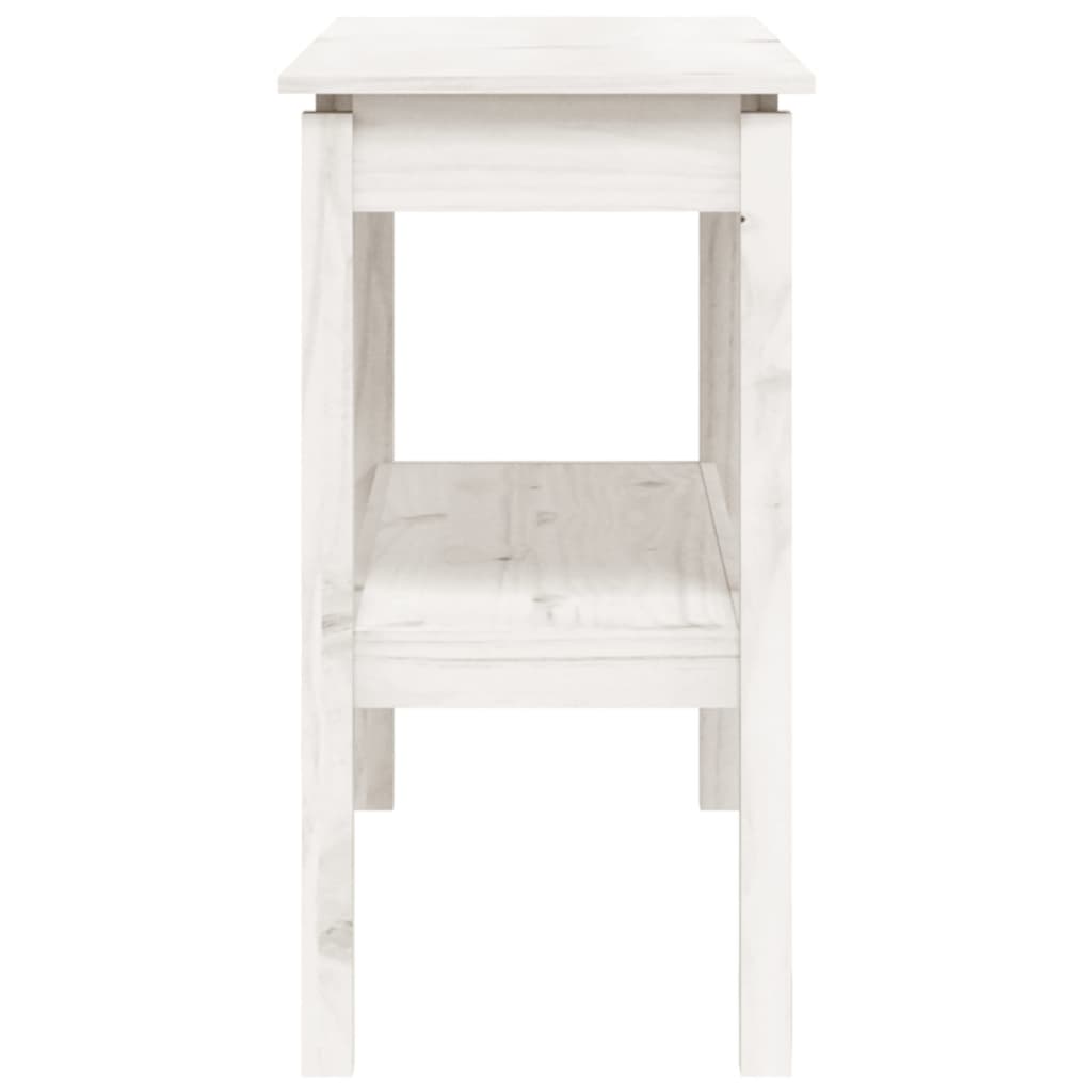 Konsolbord vit 110x40x75 cm massiv furu