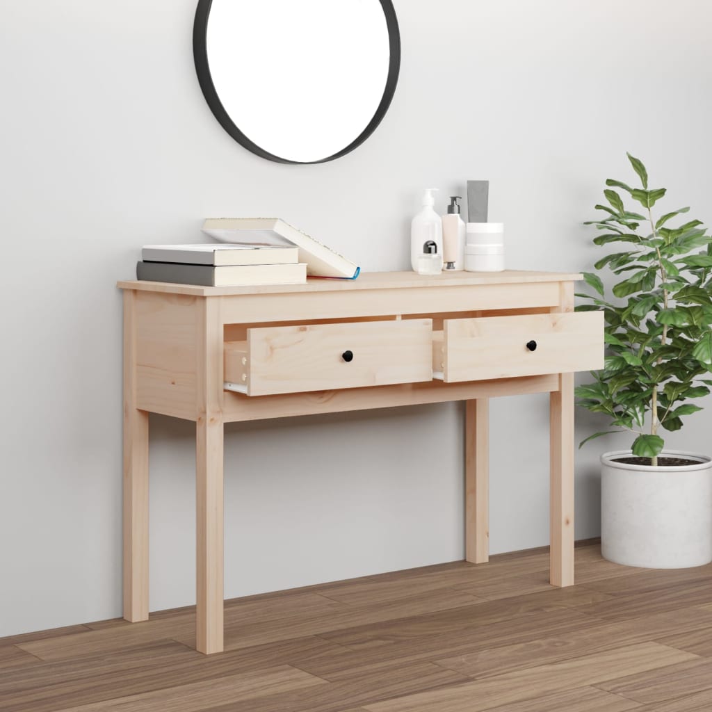 Konsolbord 100x35x75 cm massiv furu