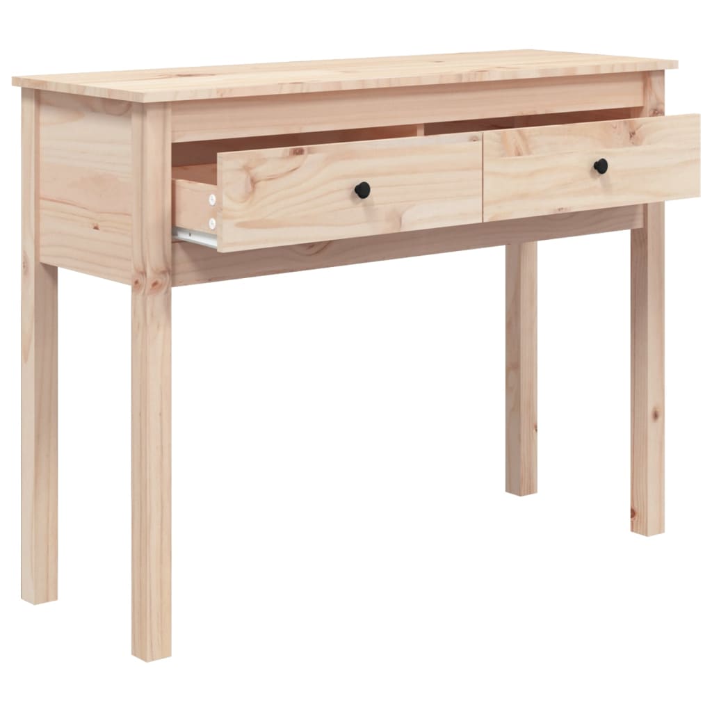 Konsolbord 100x35x75 cm massiv furu