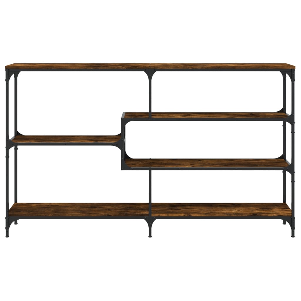 Avlastningsbord rökfärgad ek 160x32x95 cm konstruerat trä