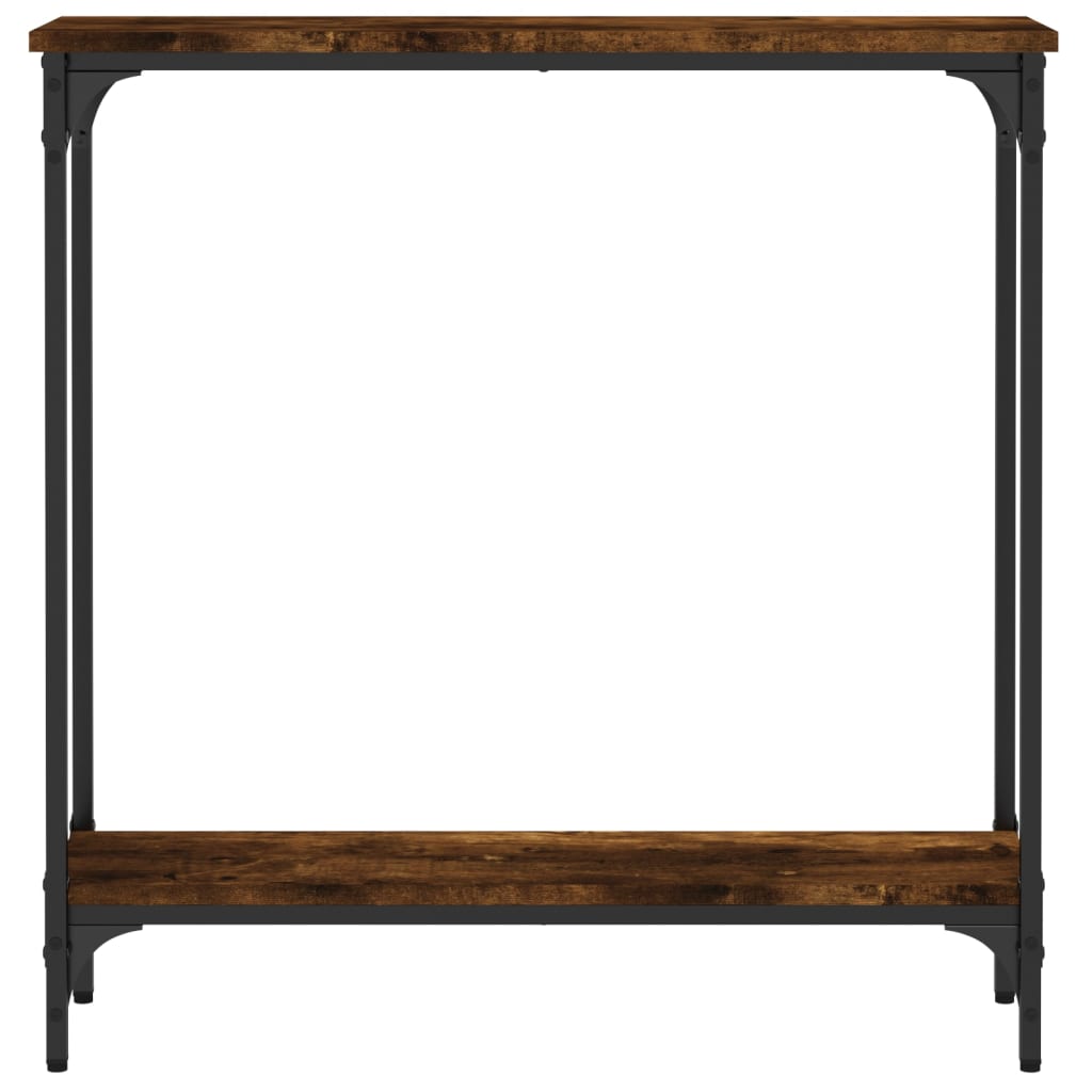 Avlastningsbord rökfärgad ek 75x22,5x75 cm konstruerat trä