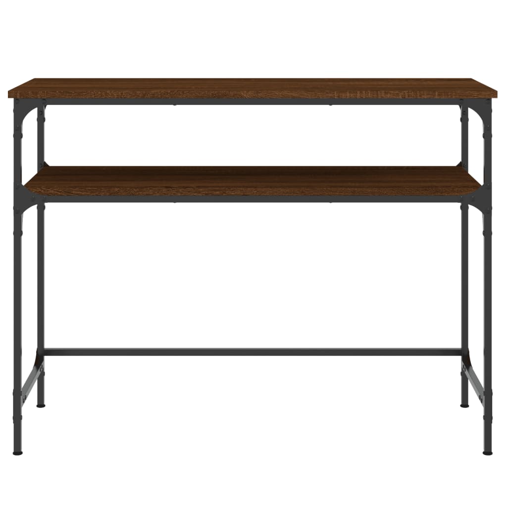 Avlastningsbord brun ek 100x35,5x75 cm konstruerat trä