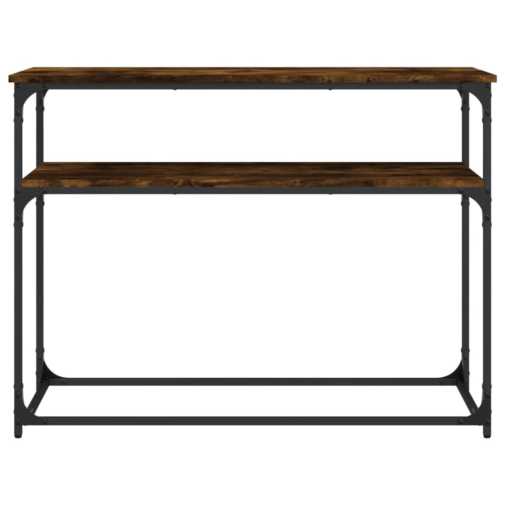 Avlastningsbord rökfärgad ek 100x35,5x75 cm konstruerat trä