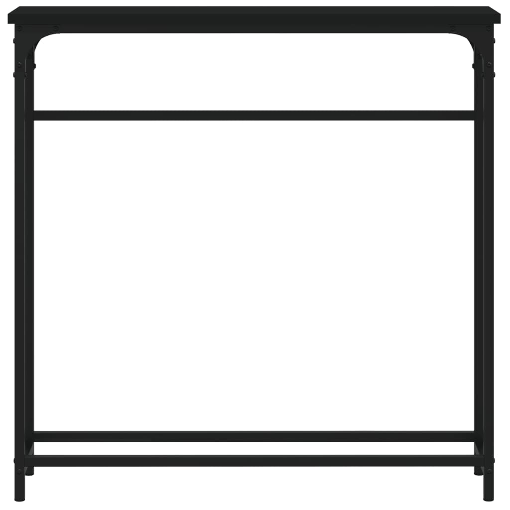 Avlastningsbord svart 75x19,5x75 cm konstruerat trä