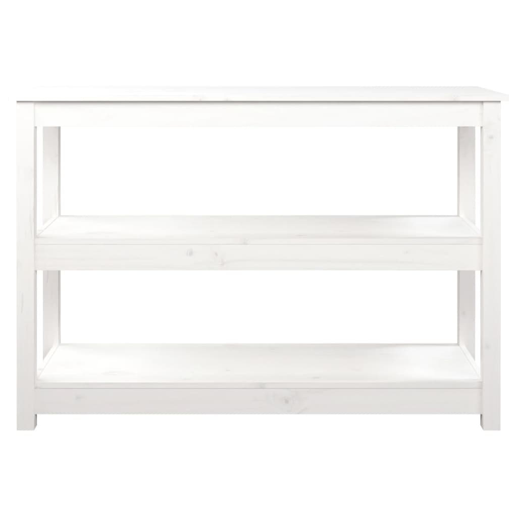 Konsolbord vit 110x40x74 cm massiv furu