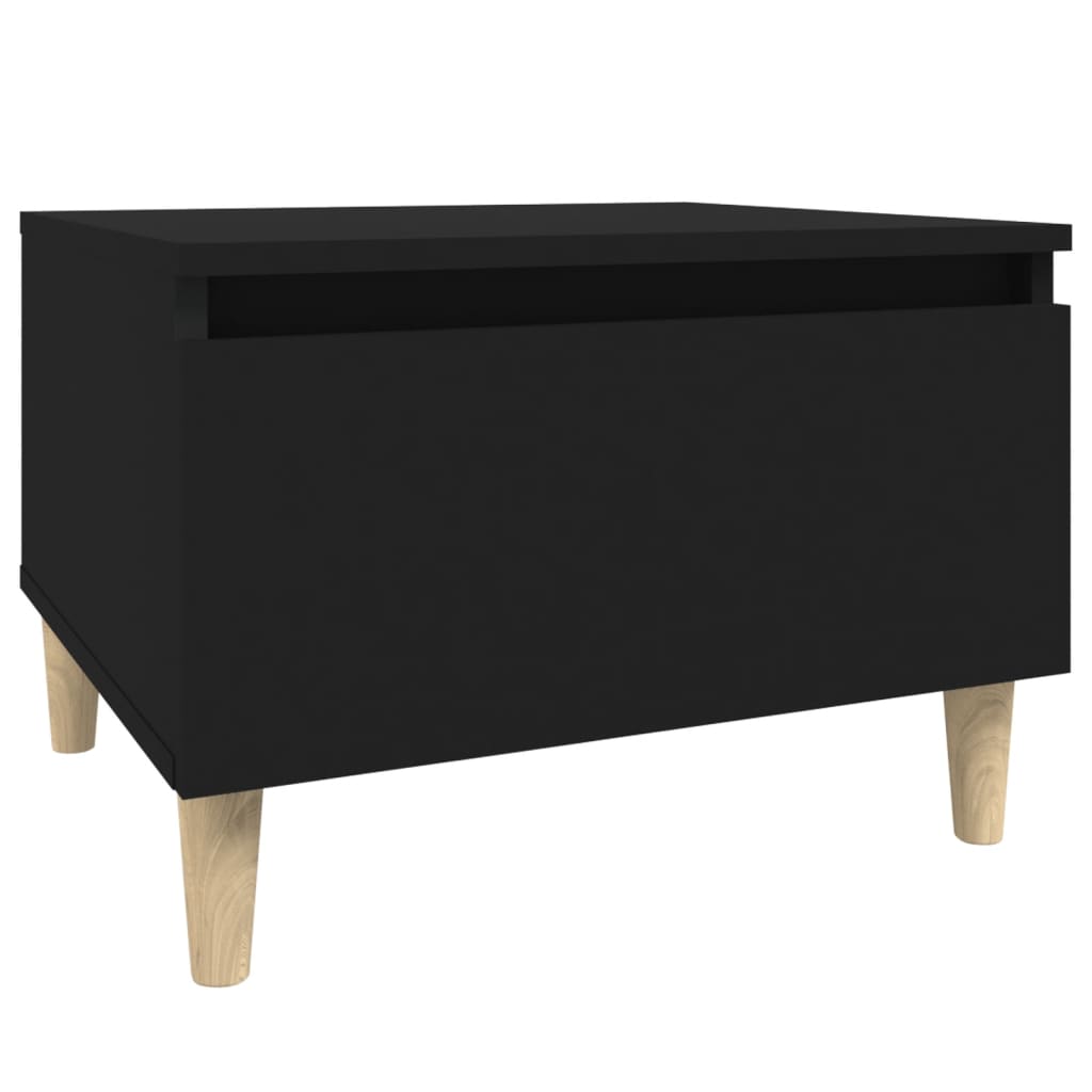 Sidobord svart 50x46x35 cm konstruerat trä
