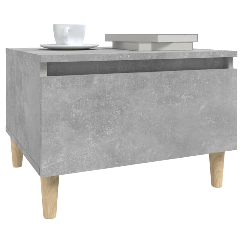 Sidobord betonggrå 50x46x35 cm konstruerat trä
