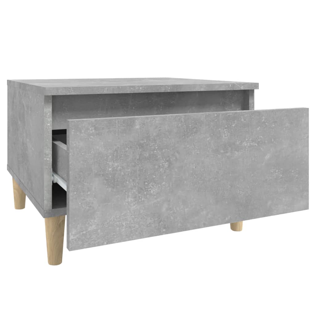 Sidobord 2 st Betonggrå 50x46x35 cm konstruerat trä