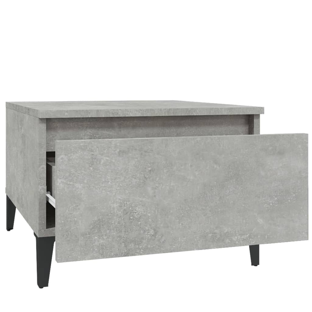Sidobord betonggrå 50x46x35 cm konstruerat trä