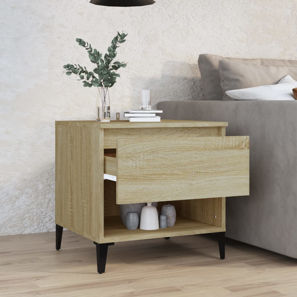 Sidobord sonoma-ek 50x46x50 cm konstruerat trä