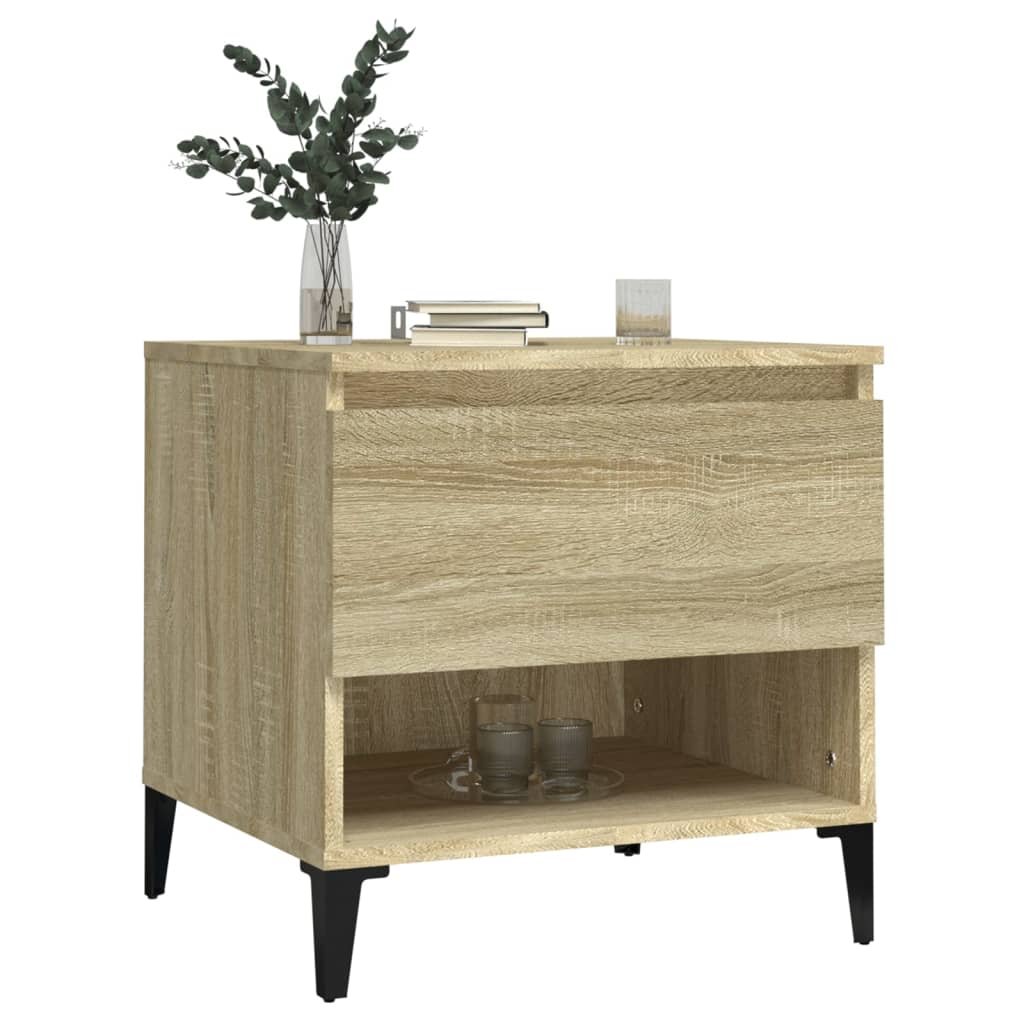 Sidobord sonoma-ek 50x46x50 cm konstruerat trä
