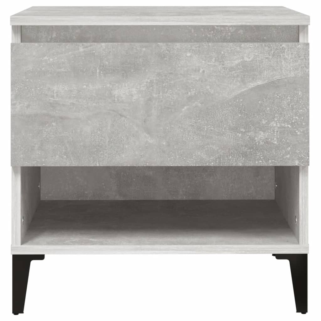 Sidobord betonggrå 50x46x50 cm konstruerat trä