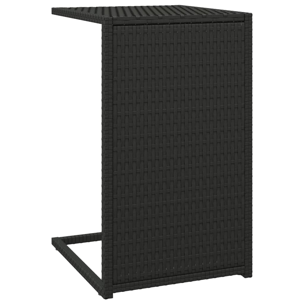 C-sidobord svart 40x35x60 cm konstrotting