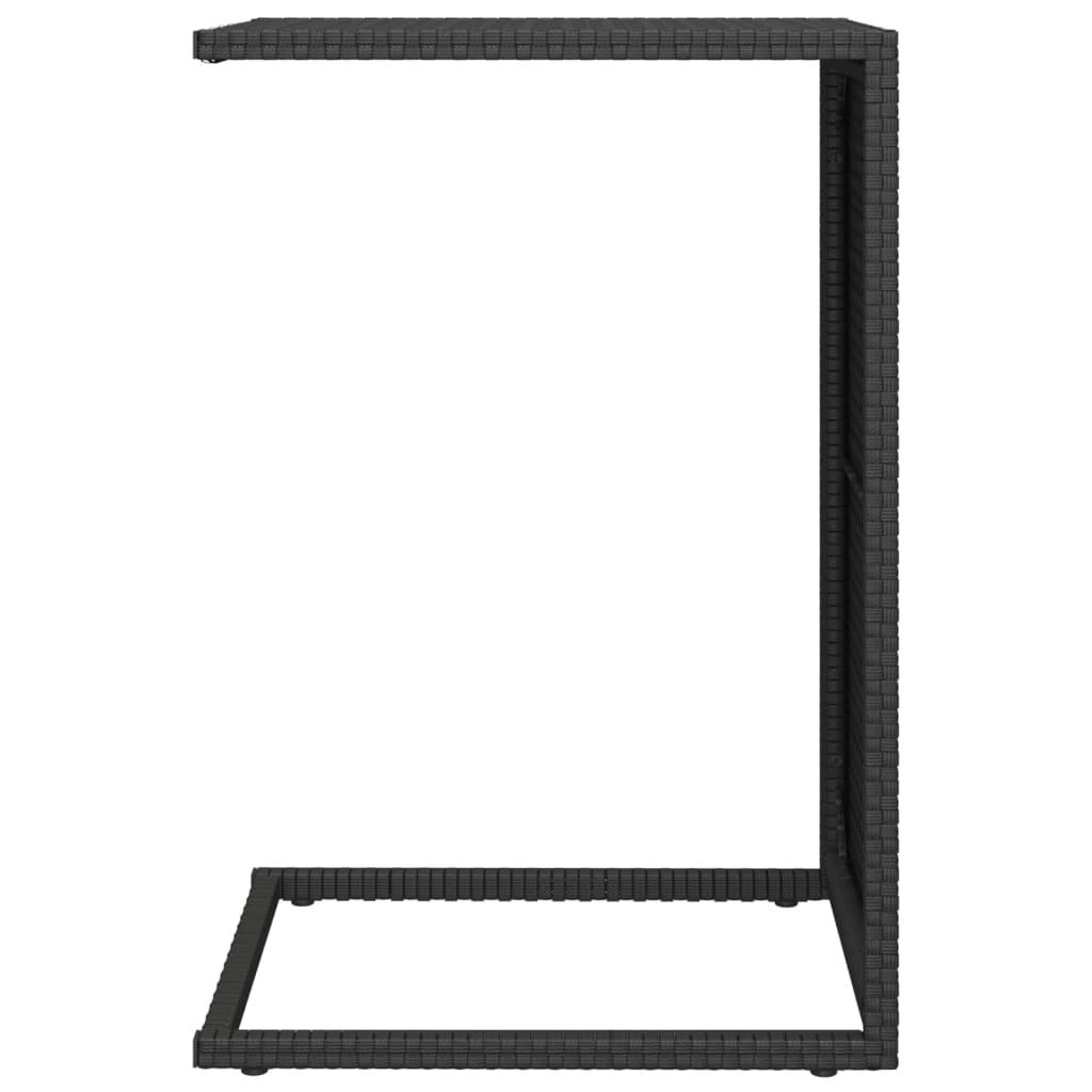 C-sidobord svart 40x35x60 cm konstrotting