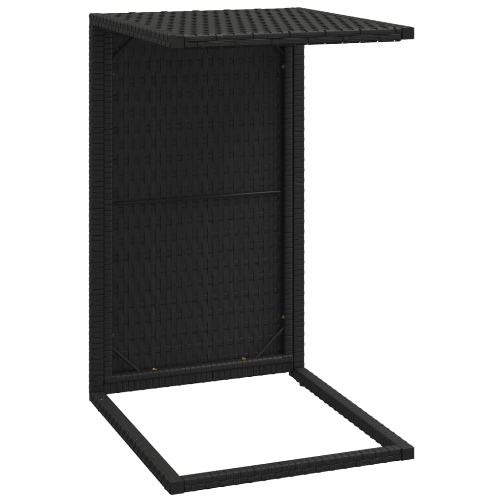 C-sidobord svart 40x35x60 cm konstrotting