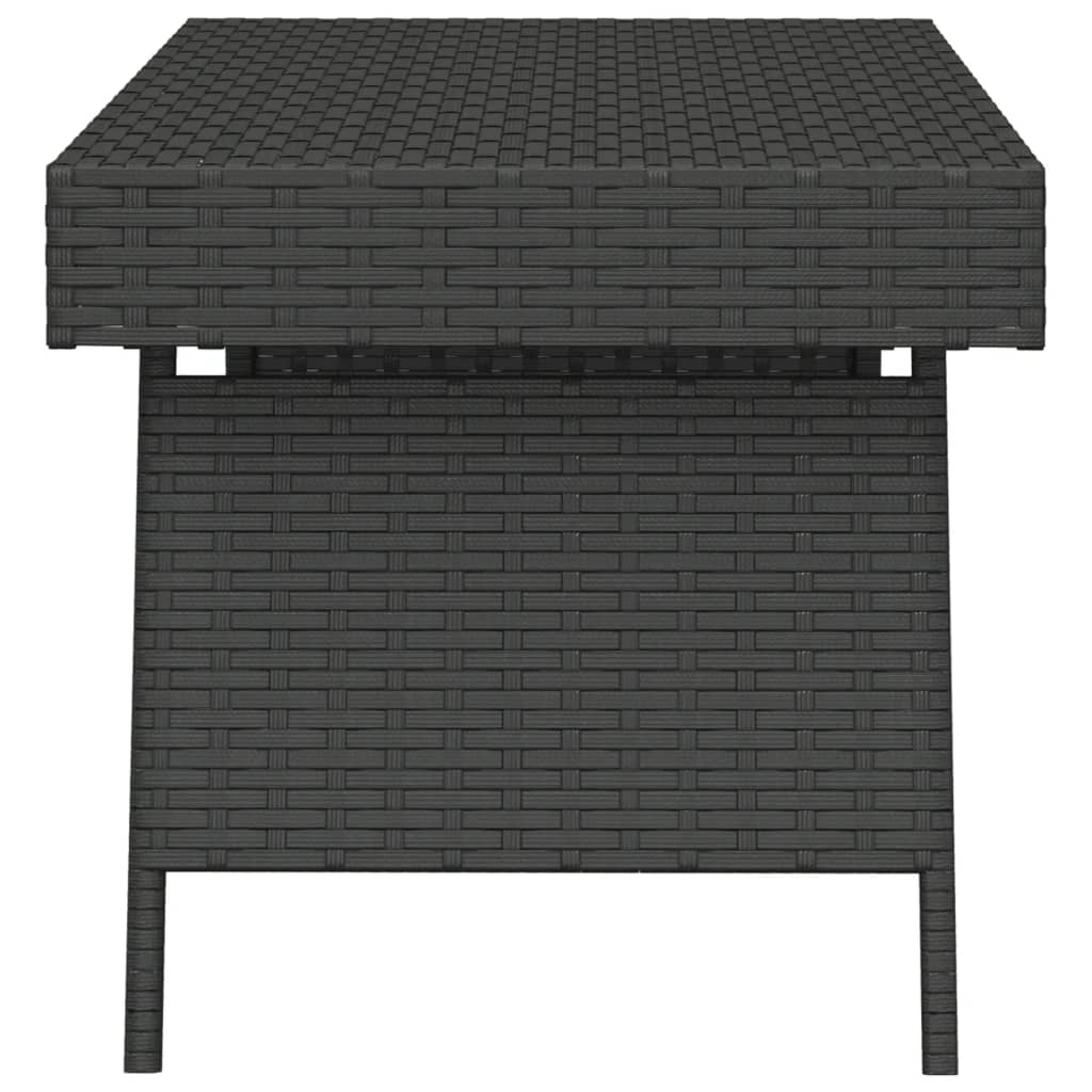 Hopfällbart sidobord svart 60x40x38 cm konstrotting