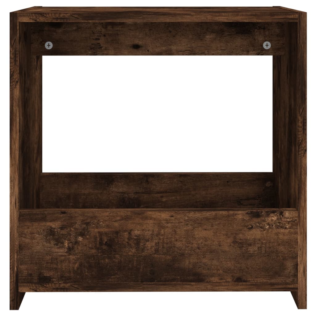 Sidobord rökfärgad ek 50x26x50 cm konstruerat trä