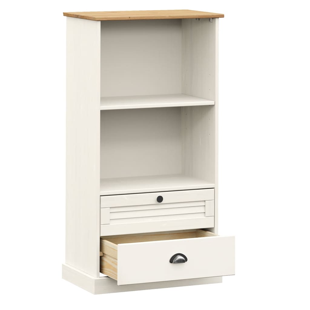 Bokhylla VIGO vit 60x35x114,5 cm massiv furu
