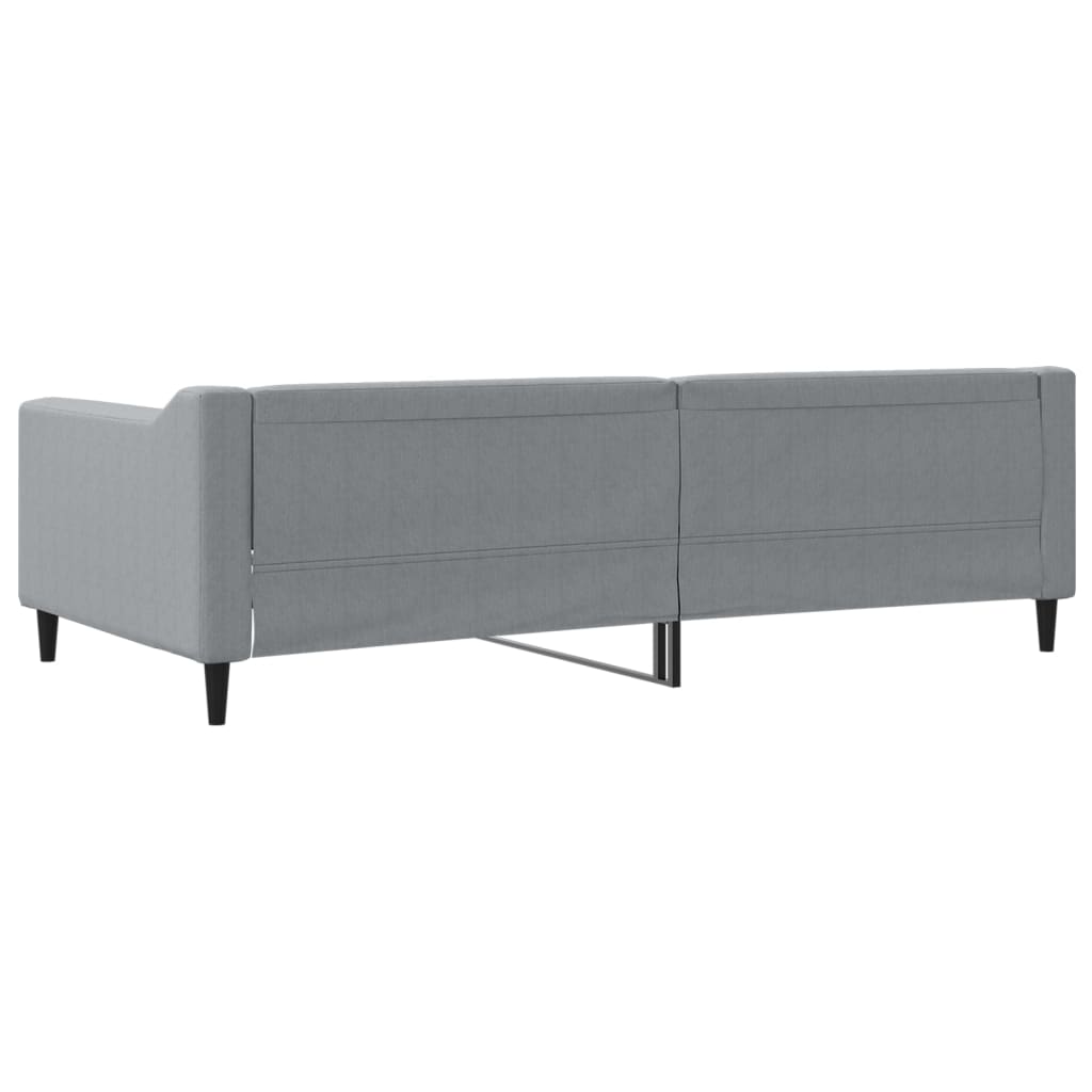 Dagbädd ljusgrå 100x200 cm tyg