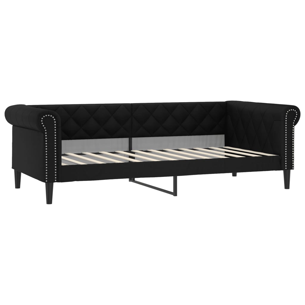 Dagbädd svart 90x200 cm konstläder
