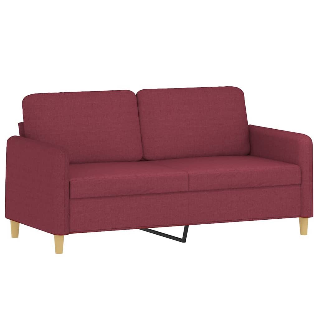 2-sitssoffa vinröd 140 cm tyg