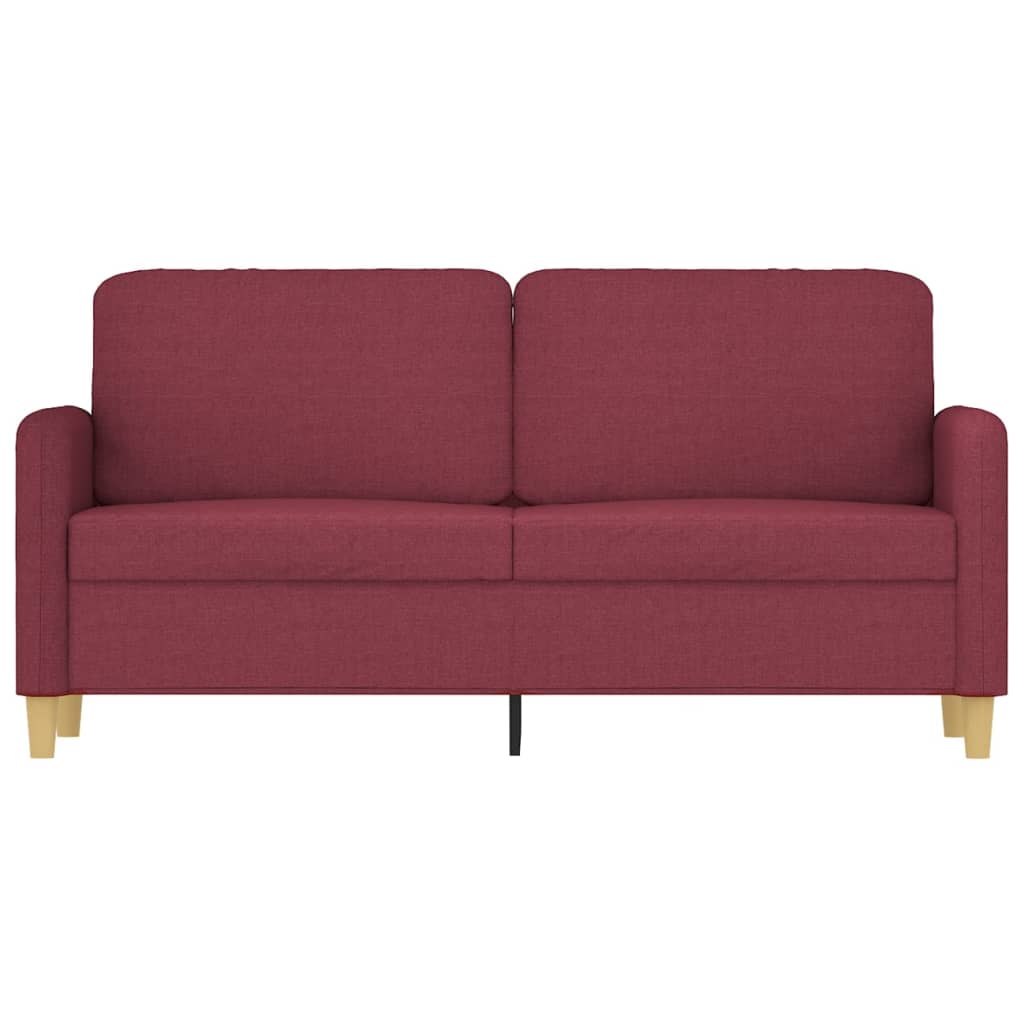 2-sitssoffa vinröd 140 cm tyg