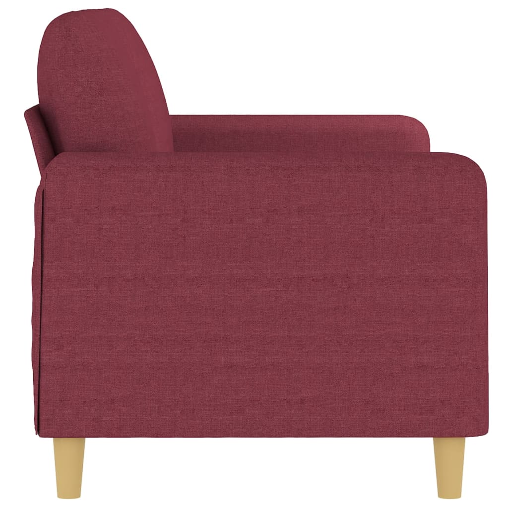 2-sitssoffa vinröd 140 cm tyg